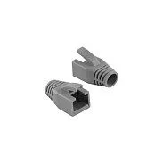 Modular RJ45 Plug Cable Boot 8mm grey, 10pcs