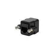 RJ45 Coupler w. mounting flange, 2*RJ45 socket, Cat.5e UTP