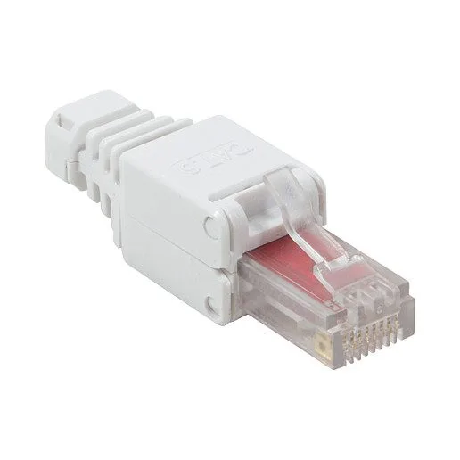 Modular Plug RJ45 Cat.6, UTP, toolless, white — image 1