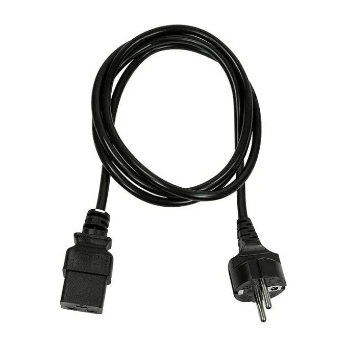 Power cable, CEE 7/7 to IEC C19, black, 1.8 m — image 2