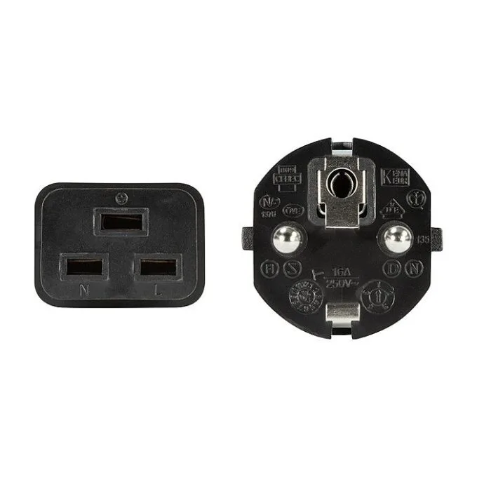 Power cable, CEE 7/7 to IEC C19, black, 1.8 m — image 3