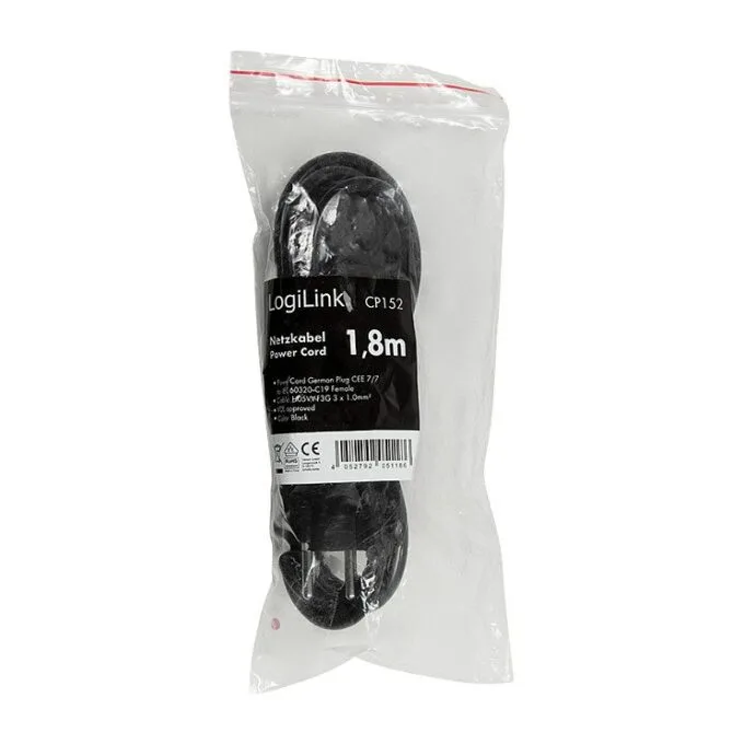 Power cable, CEE 7/7 to IEC C19, black, 1.8 m — image 4