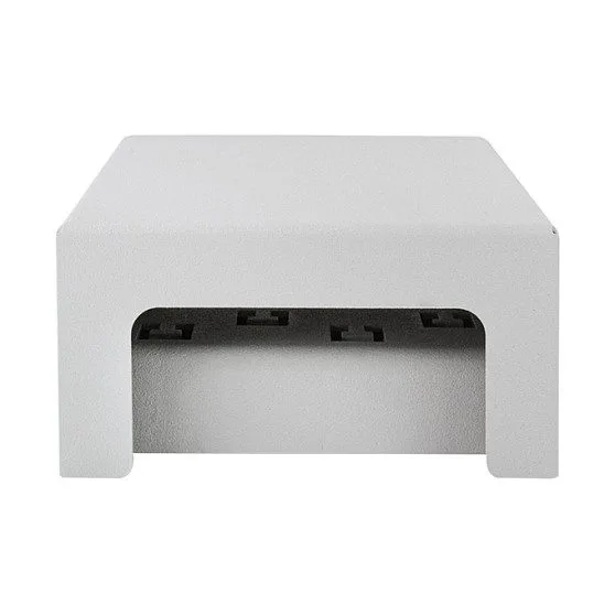 Consolidation point box 4-port, desk/wall/rail mounting, grey — image 3