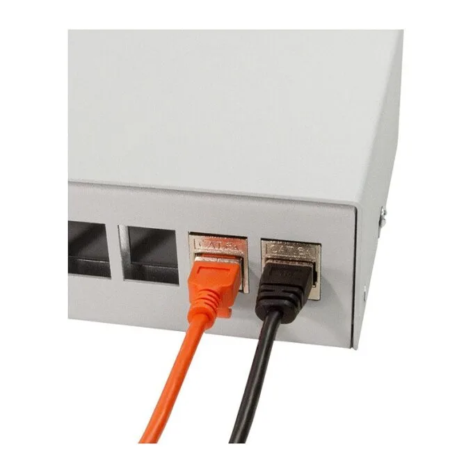 Consolidation point box 12-port, desk/wall/rail mounting, grey — image 6