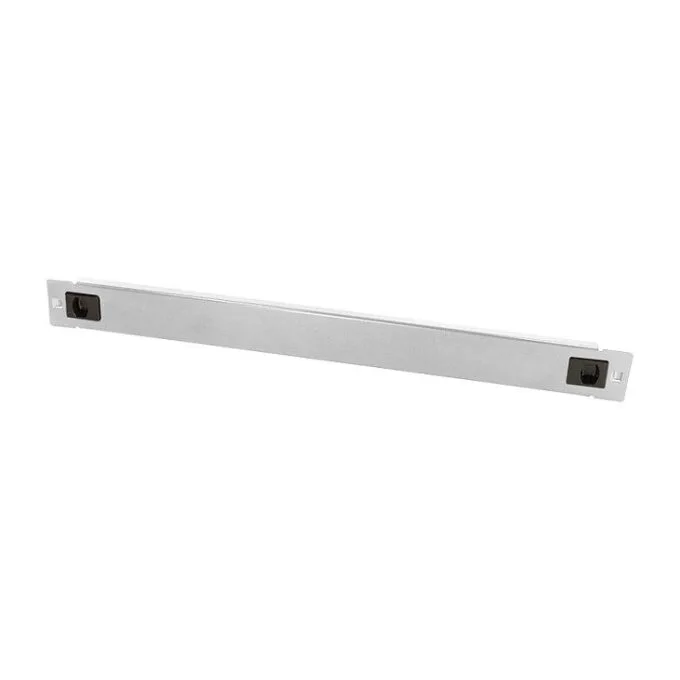 19" Blank Panel, tool-free snap-in type, 1U, metal, grey — image 1