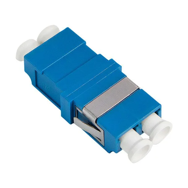 Fiber Adapter LC Duplex, 12 pieces, without flange, blue — image 1