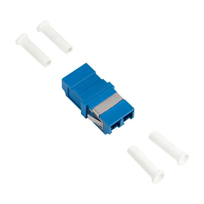 Fiber Adapter LC Duplex, 12 pieces, without flange, blue — image 2