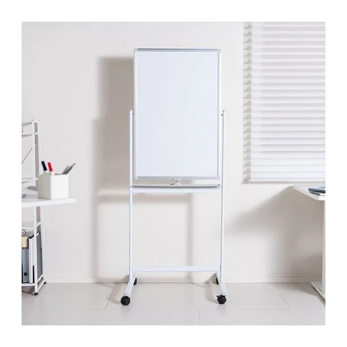 Dry Erase Whiteboard, mobile, double-sided, metal, 60x90cm — image 5