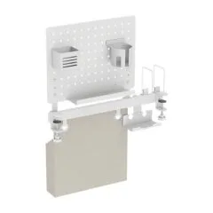 Pegboard Office Rail Storage System, white