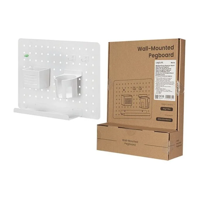 Pegboard, Wall-mounted, Office, 420x320mm, white — image 9