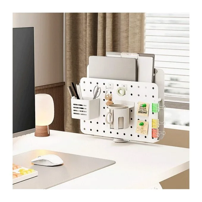 Pegboard, Clamp-on, Office, 362x445mm, rotating, white — image 7
