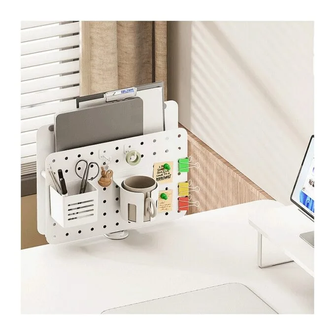 Pegboard, Clamp-on, Office, 362x445mm, rotating, white — image 8