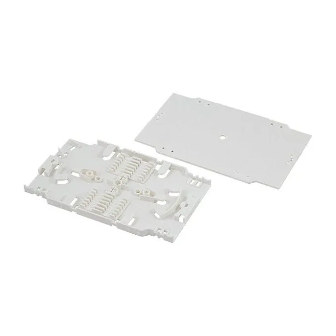 Fiber splice cassette with 12 core splice holder, shrink tube type — image 1