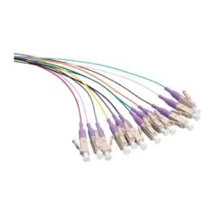 Fibre optic pigtail set - LC - OM4 50/125 - 2 m - purple - 12 pieces
