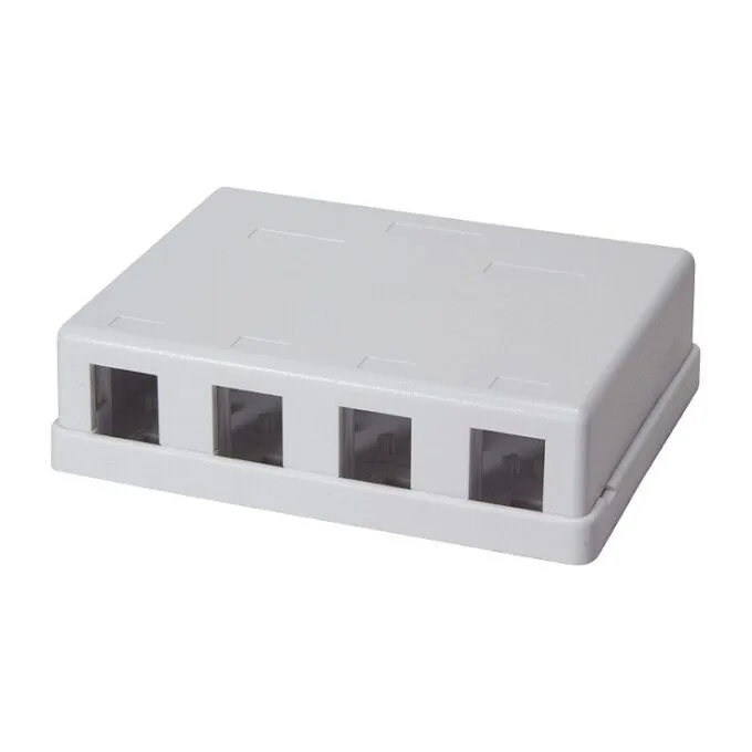 Keystone Surface Mount Box 4 Port, white — image 1