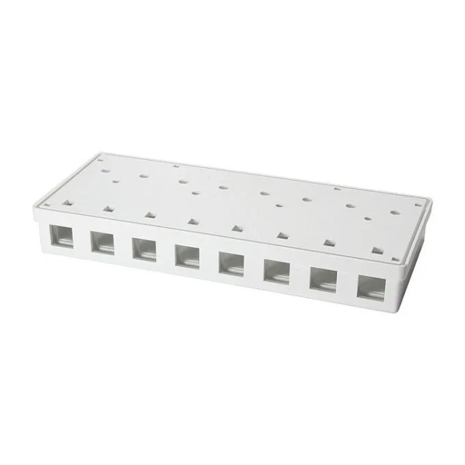 Keystone Surface Mount Box 8 Port, white — image 2