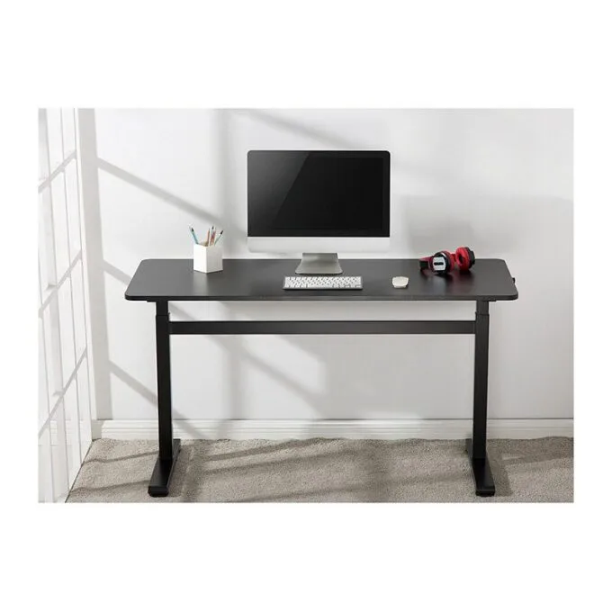 Sit-stand desk, manual, 140x60cm, black — image 7