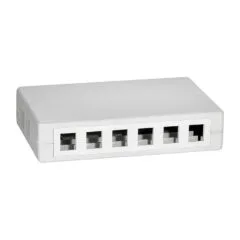 Keystone Surface Mount Box 12 Port, white