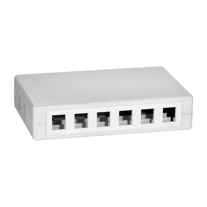 Keystone Surface Mount Box 12 Port, white — image 1