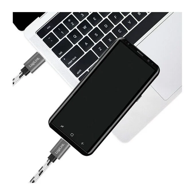 USB 2.0 Type-C 3-pack cable set, C/M to C/M, alu, nylon, white/black — image 5