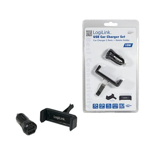 USB Car Charger Set, 2port Charger + holder — image 9