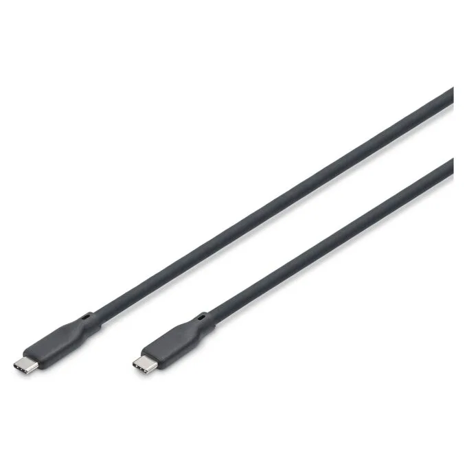 DIGITUS USB 4.0 Anschlusskabel Typ C-C Silikon St/St 1m sw — image 1