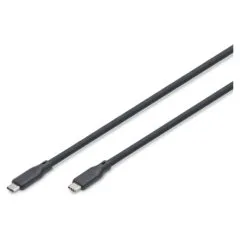 DIGITUS USB 4.0 Anschlusskabel Typ C-C Silikon St/St 1,5 sw