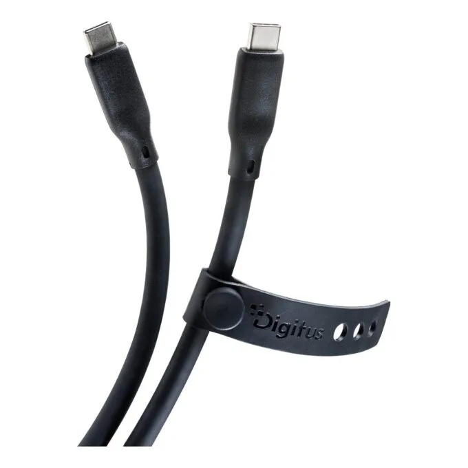 DIGITUS USB 4.0 Anschlusskabel Typ C-C Silikon St/St 0,5 sw — image 5