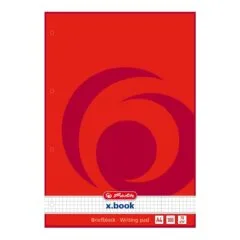 Herlitz 733436 - Muster - Rot - Weiß - A4 - 100 Blätter - 70 g/m² - Kariertes Papier