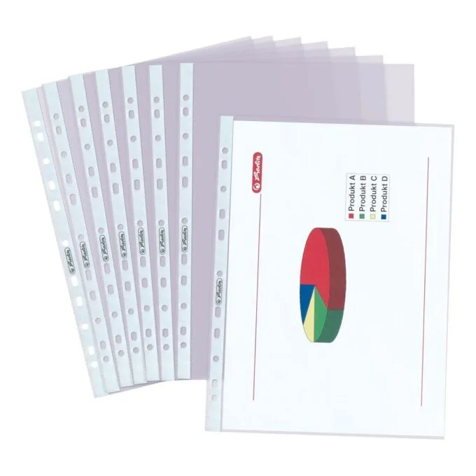 Herlitz Prospekthülle A4 genarbt Premium 100er Packung — image 3