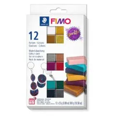 STAEDTLER Modelliermasse-Setsparkle 12er Set ofenhärtend in 30 Minuten bei 110 Grad mit
