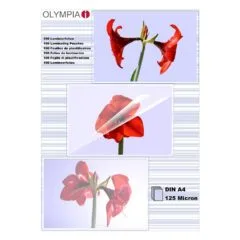 1x100 Olympia Laminierfolien DIN A4 125 micron 9176