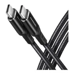 AXAGON BUCM-CM20AB USB-C zu USB-C 2.0 Kabel, 2m, PD 60W, 3A, geflochten - schwarz