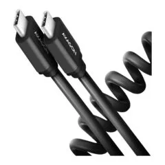 AXAGON BUCM-CM10TB Twister-Kabel, USB-C auf USB-C 2.0, schwarz - 0,6m