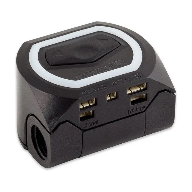 Aqua Computer Durchflusssensor high flow NEXT, OLED, 2x G1/4, RGBpx - schwarz — image 3