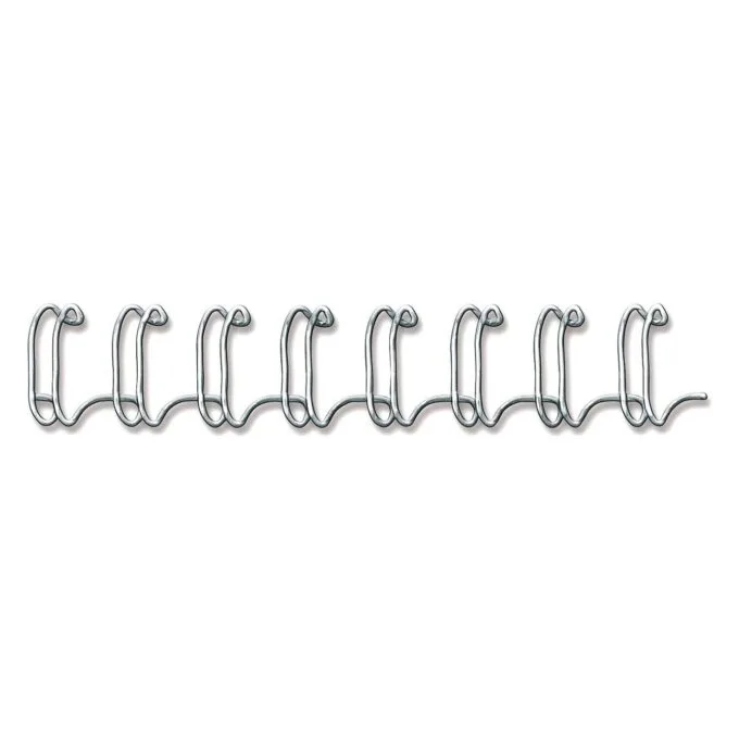 Drahtbinderücken silber 8mm 100er Pack — image 3