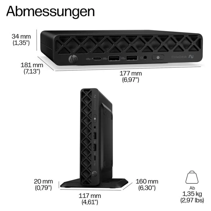 HP EliteDesk 8 Mini G2a RYZ AI 7 450/32GB/1TBSSD/W11 Pro 1J Gar (DE) — image 5