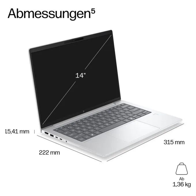 HP EliteBook 6 G2q Snapdragon X2P42100/16GB/512SSD/W11 Pro 1J Gar (DE) — image 5