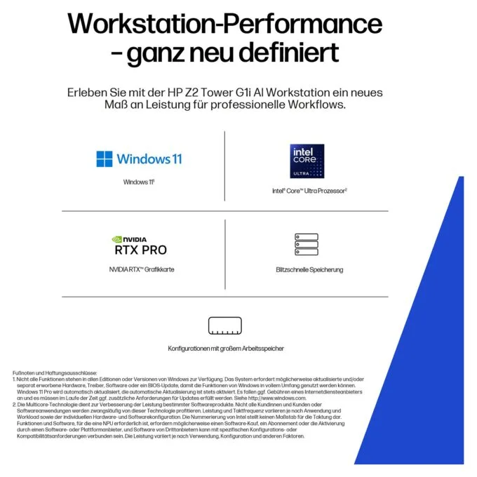 HP Z2 TWR G1i CU9 285K/64GB/2TBSSD/RTX PRO 4000 Blackwell/W11 Pro — image 7