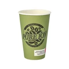 PAPSTAR PURE JOY Einweg-Kaffeebecher 8 cm 0,3 l grün