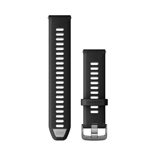 Garmin Schnellwechsel-Silikon-Armband 22 mm Schwarz/Hellgrau — image 1
