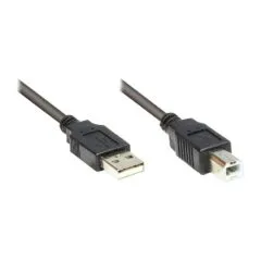 Good Connections USB 2.0 Anschlusskabel 3m St. A zu St. B schwarz