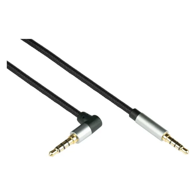 PYTHON High Quality 3,5mm Klinkenkabel 4 polig St./St. 0,5m gewinkelt — image 2