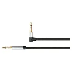 Python Audiokabel 4-pol. Klinkenst. eins. gew. schwarz 3m