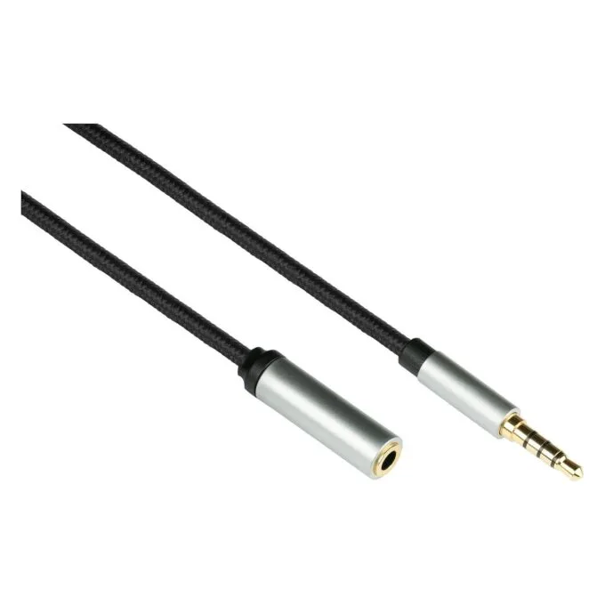 Python Audiokabel 4-pol. Klinkenst. an Buchse schwarz 2m — image 2