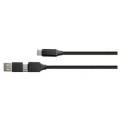 Python USB 2.0 Lade-und Datenkabel QC 3.0 PD 60W schwarz 1m