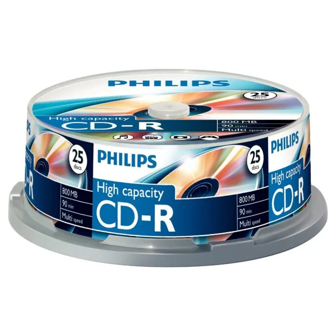 1x25 Philips CD-R 90Min 800MB 40x SP — image 1