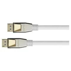 Python DisplayPort 2.0 Kabel Nylongeflecht weiß 3m