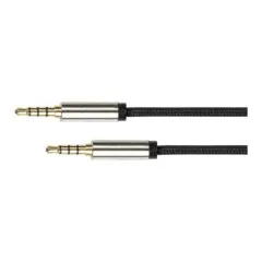 Python Audiokabel 4-pol. Klinkenstecker, schwarz 2m