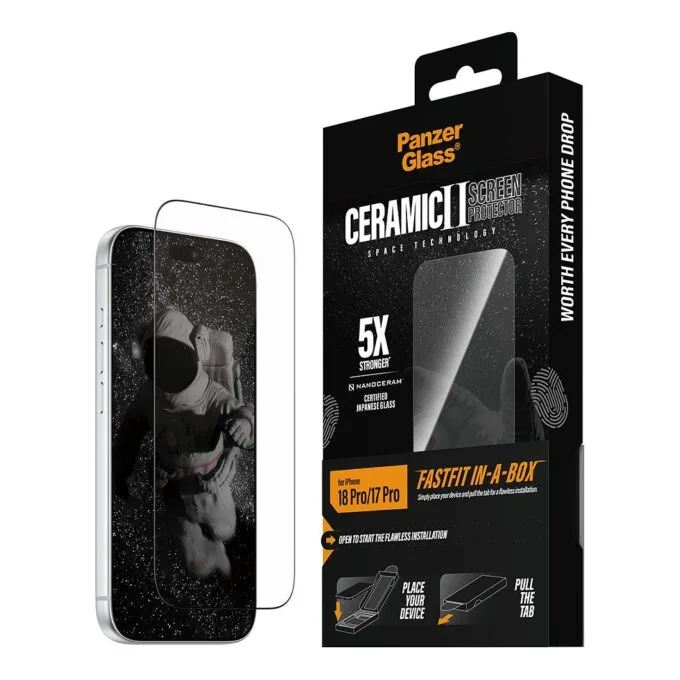 PanzerGlass Ceramic Screen Protector iPhone 17 Pro w. FASTFIT IN-A-BOX — image 6